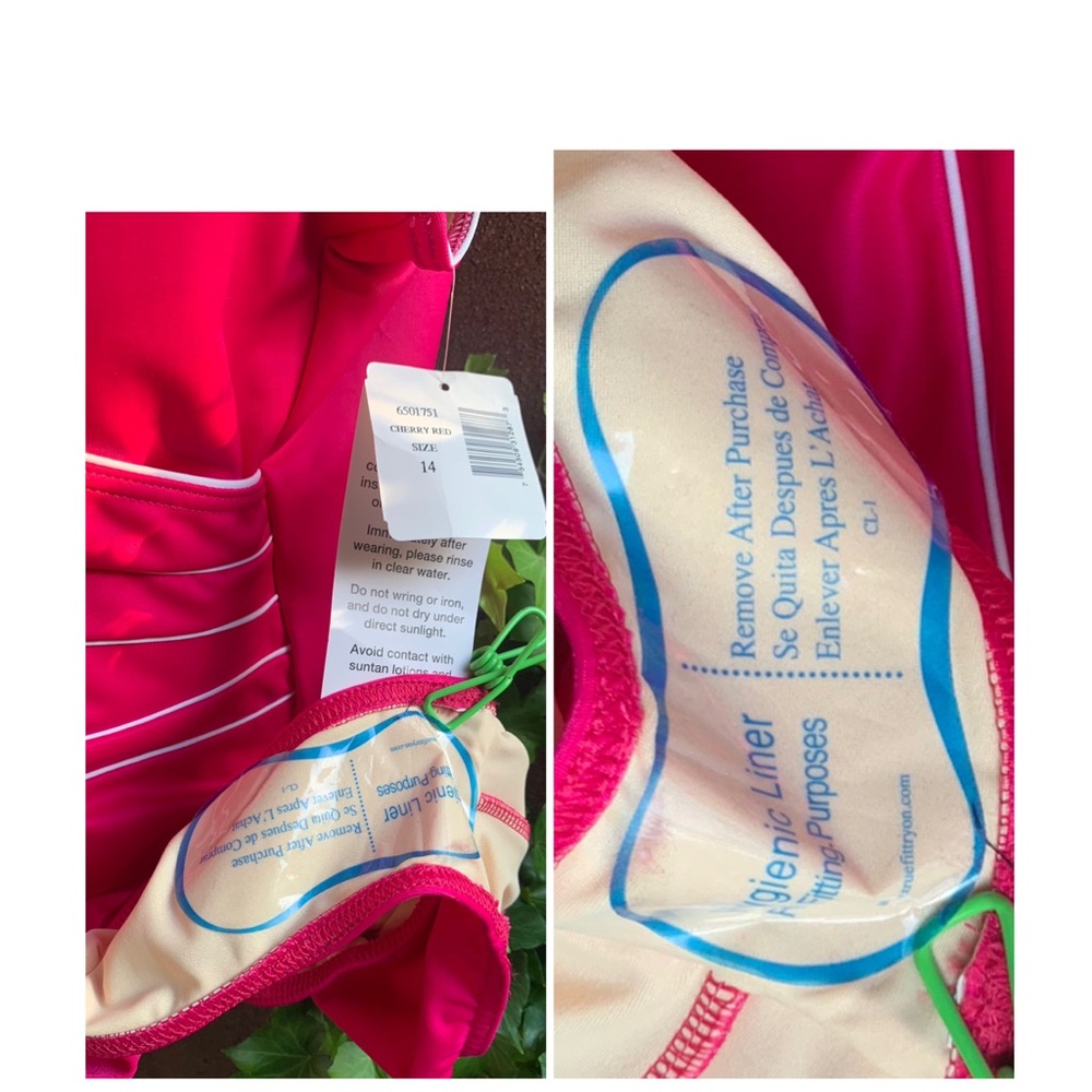 🆕 Miraclesuit RED coral 🪸 Women's LINED & figure flattering one piece size 14